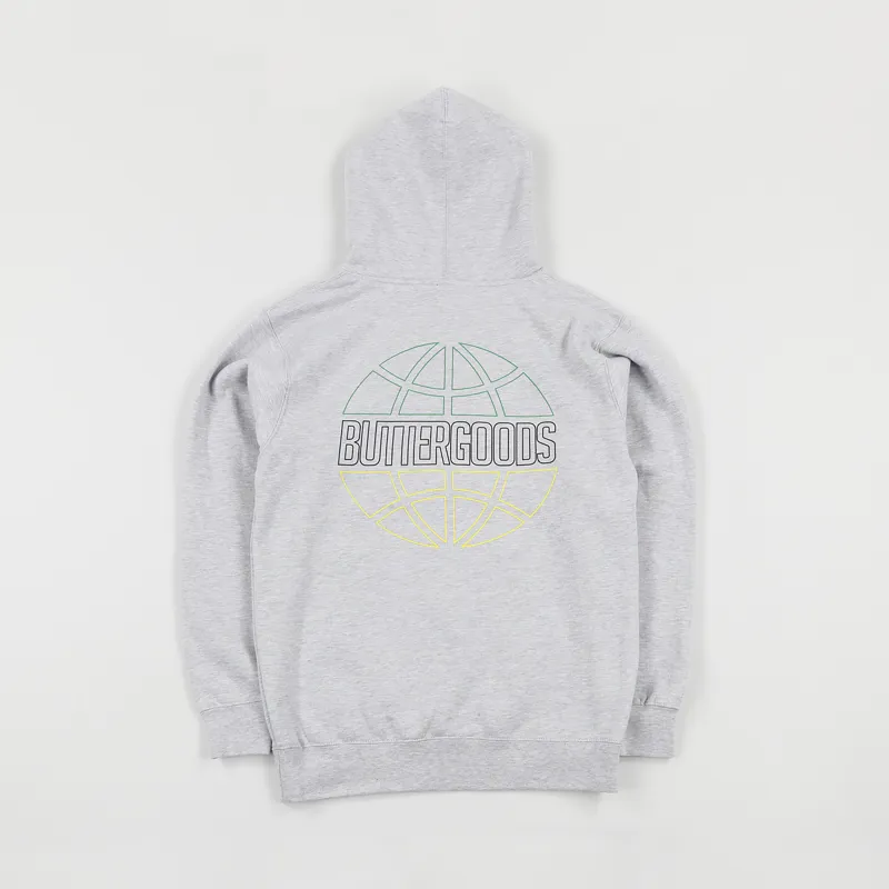 Butter Goods Kingston Outline Logo Hoodie Grey Heather
