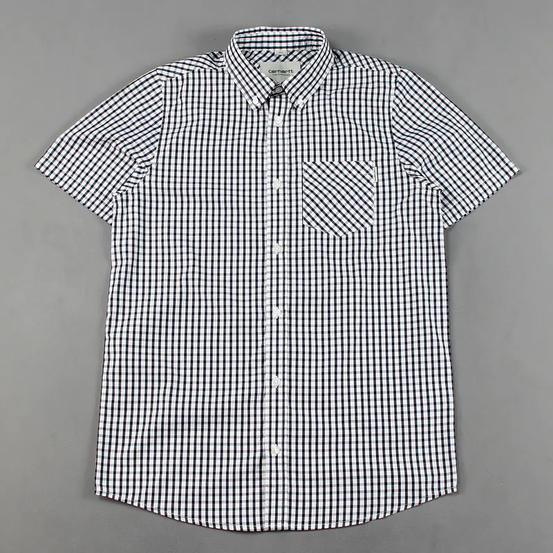 Carhartt Kenneth Short Sleeve Shirt Black Check