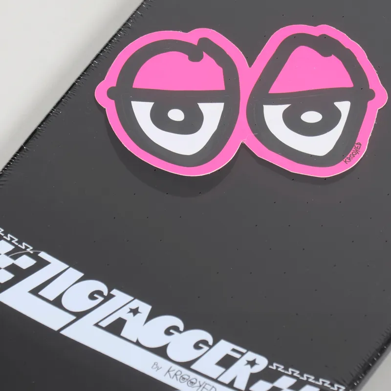 Krooked Zip Zagger Classic Black White Skateboard Deck 8.6 Inch-5