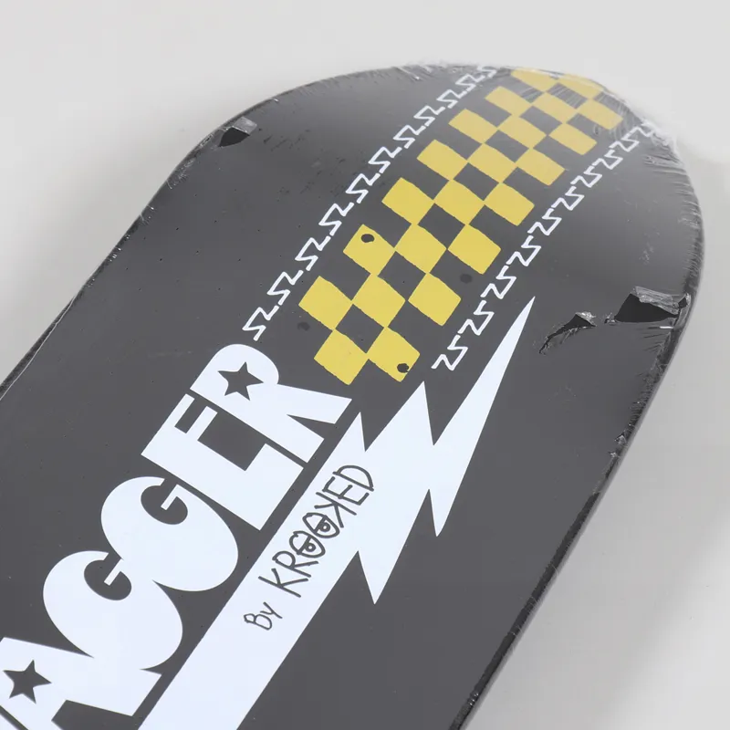 Krooked Zip Zagger Classic Black White Skateboard Deck 8.6 Inch-2