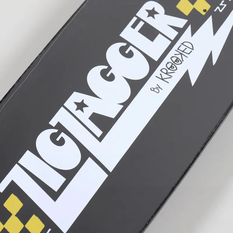 Krooked Zip Zagger Classic Black White Skateboard Deck 8.6 Inch-3