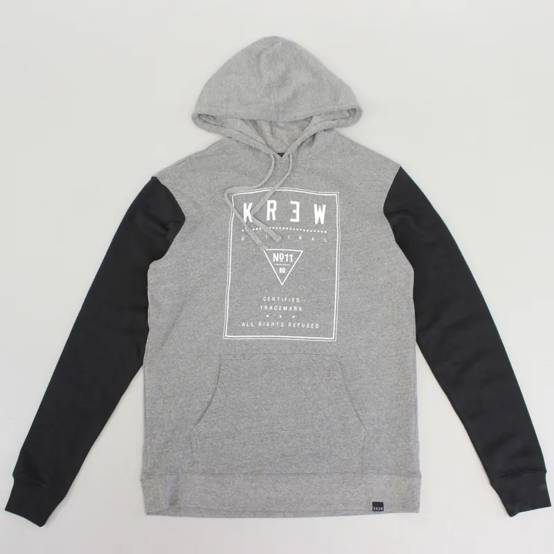 Kr3w Label Hooded Sweatshirt Grey Heather