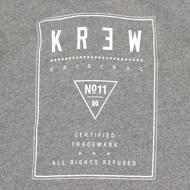 Kr3w Label Hooded Sweatshirt Grey Heather-1
