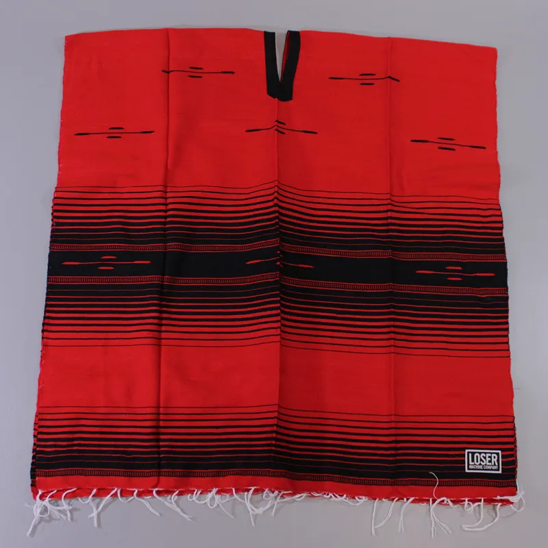 Loser Machine La Manta Poncho Red Black-7