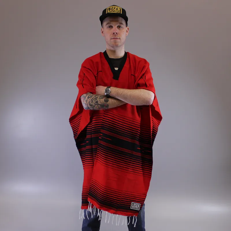 Loser Machine La Manta Poncho Red Black