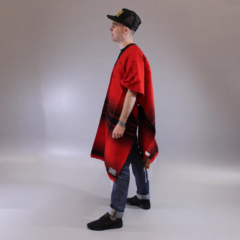 Loser Machine La Manta Poncho Red Black-1