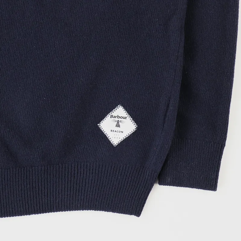 Barbour Beacon Lambswool Crew Sweater Navy-2
