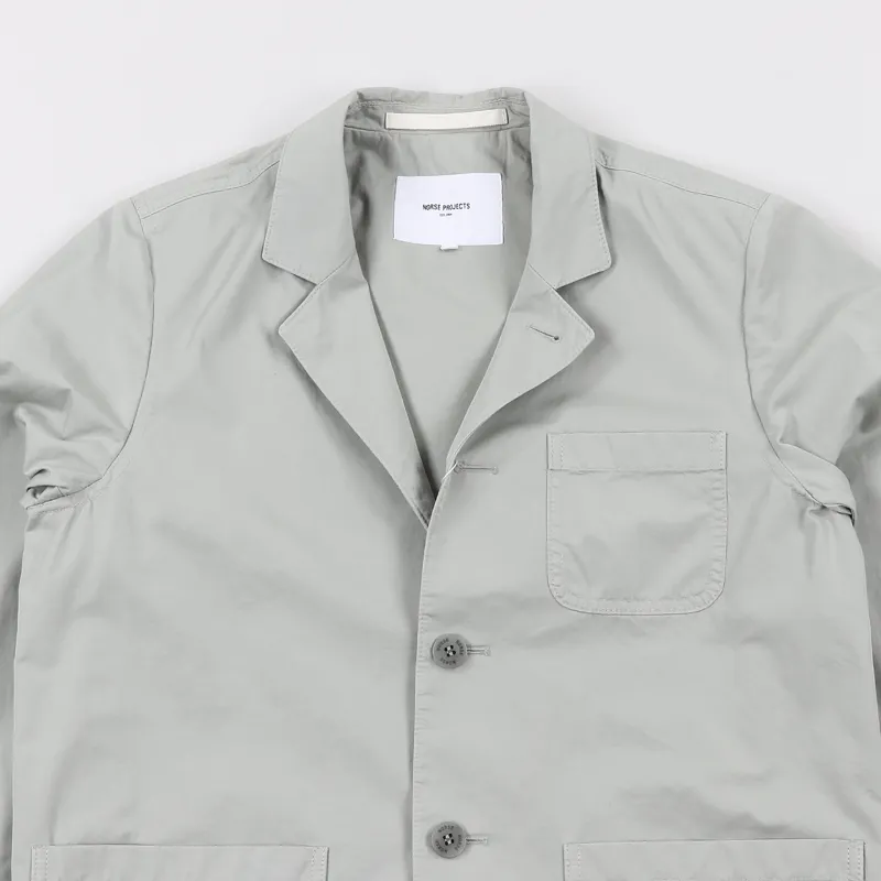 Norse Projects Lars Light Twill Jacket Galvanized Iron-1