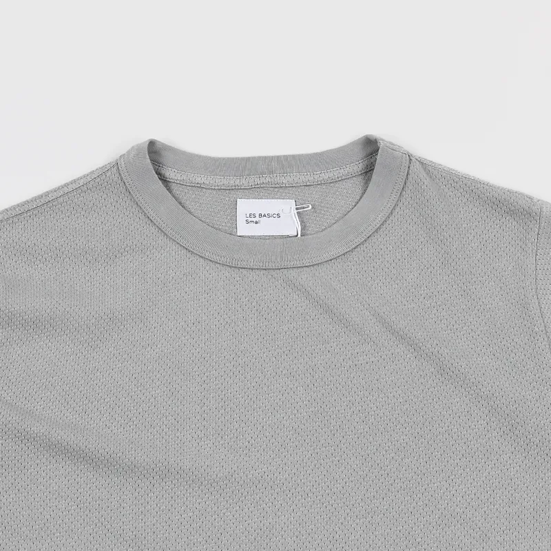 Les Basics Le Crew T Shirt Grey-1