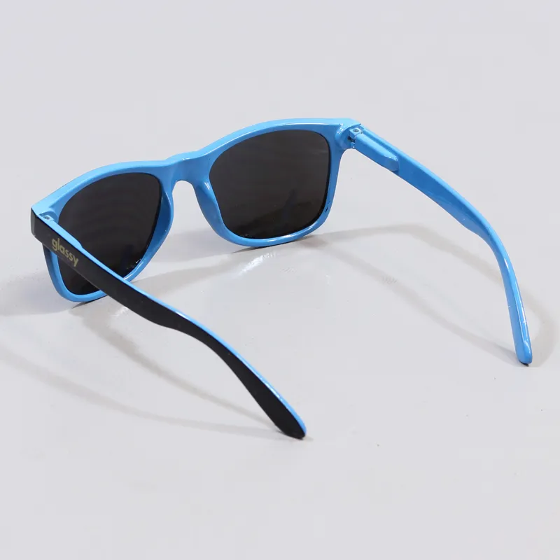 Glassy Sunhaters Leonard Sunglasses Black Blue Blue Mirror-1