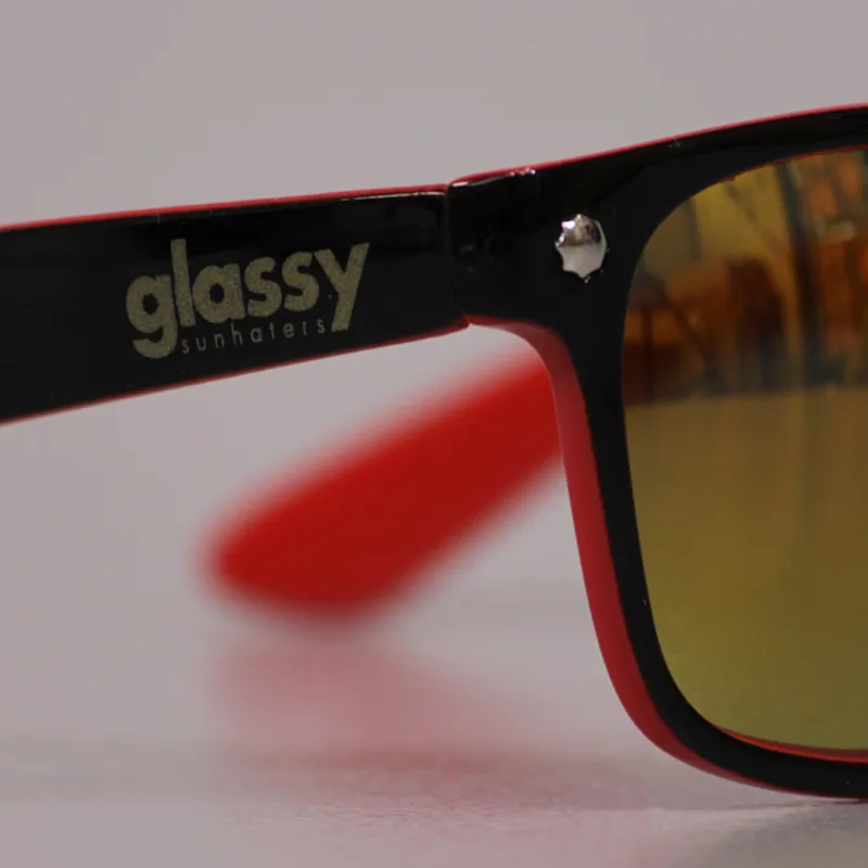 Glassy Sunhaters Leonard Sunglasses Black Red-1