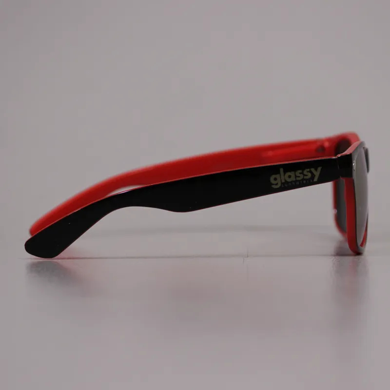 Glassy Sunhaters Leonard Sunglasses Black Red-3