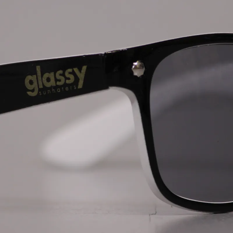 Glassy Sunhaters Leonard Sunglasses Black White-1