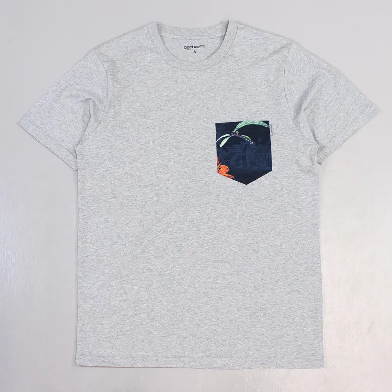 Carhartt Lester Pocket T Shirt Grey Tropic