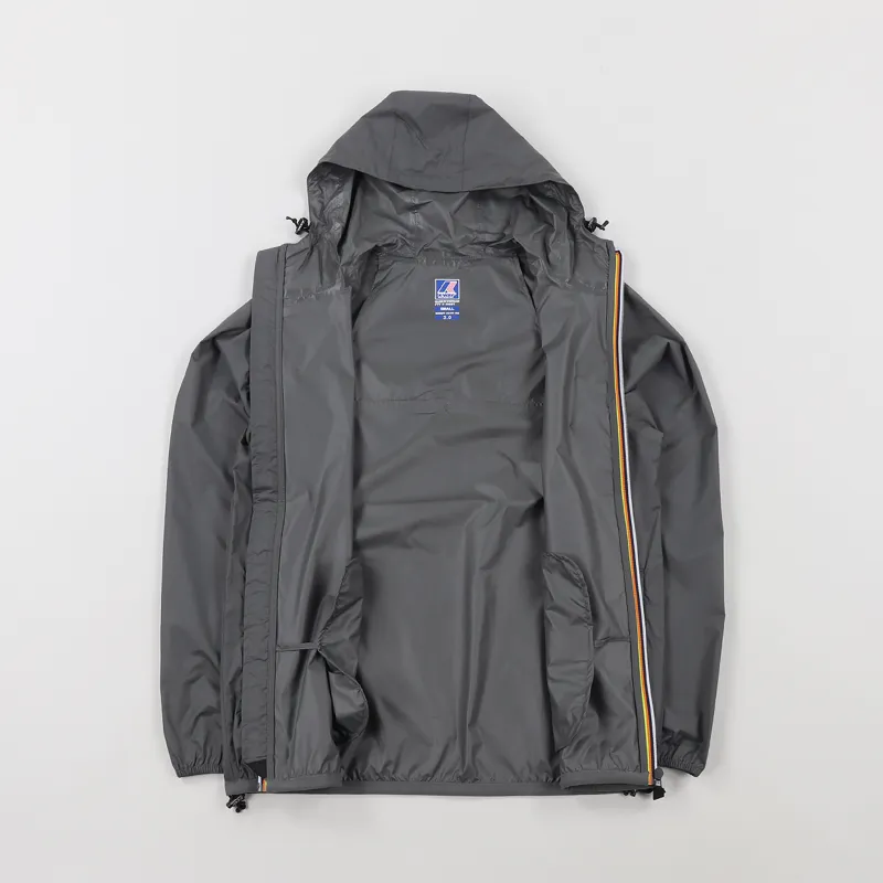 K-Way Mens French Waterproof Le Vrai Claude 3.0 Jacket Grey Smoke