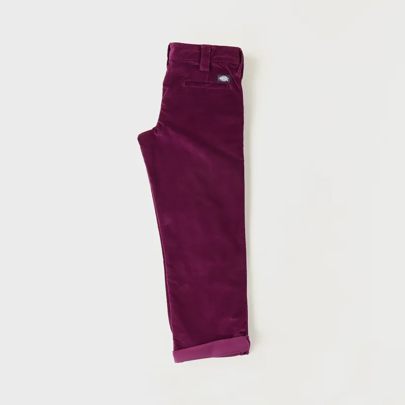 Dickies Lewisburg Velvet Work Pants Aubergine-2
