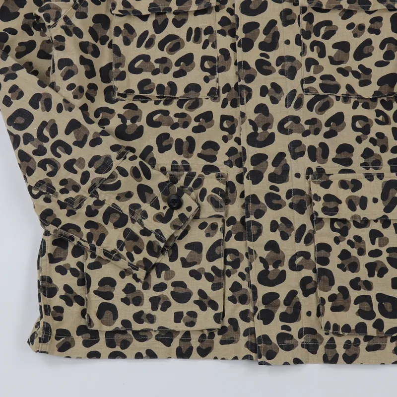 Stussy Linen Field Jacket Leopard-3