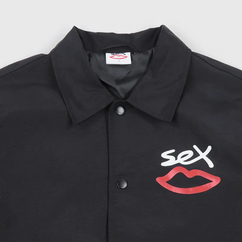 Sex Skateboards Lips Coach Jacket Black-3