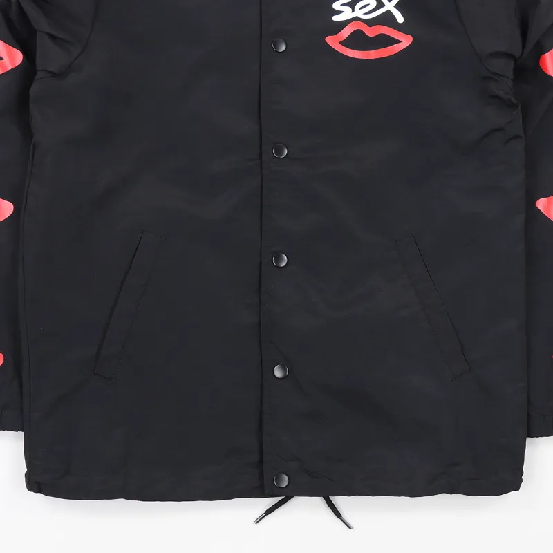 Sex Skateboards Lips Coach Jacket Black-5