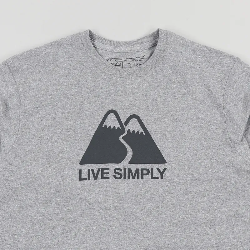 Patagonia Live Simply Winding Responsibili-Tee Drifter Grey-1