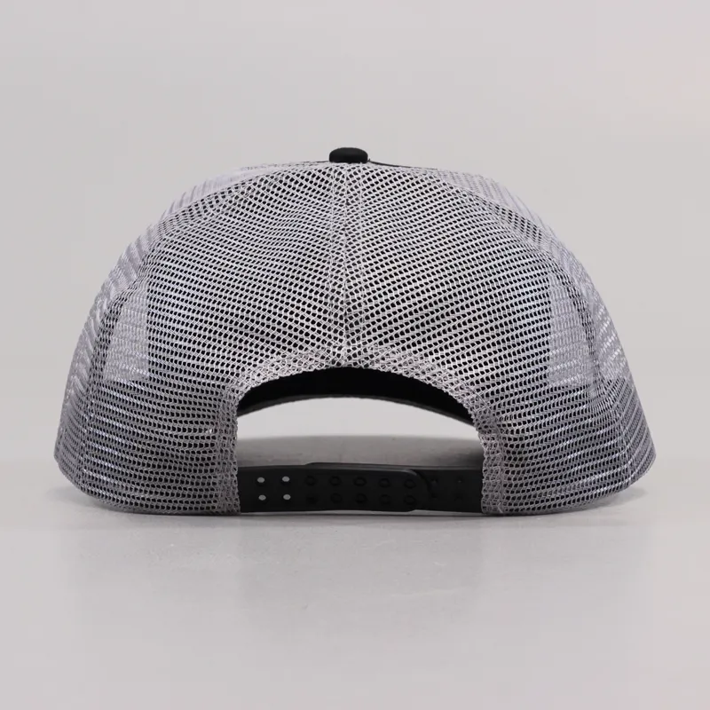 Thrasher Logo Mesh Trucker Cap Black Grey-2