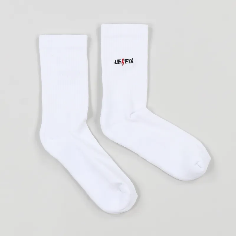 Le Fix Logo Tennis Socks White