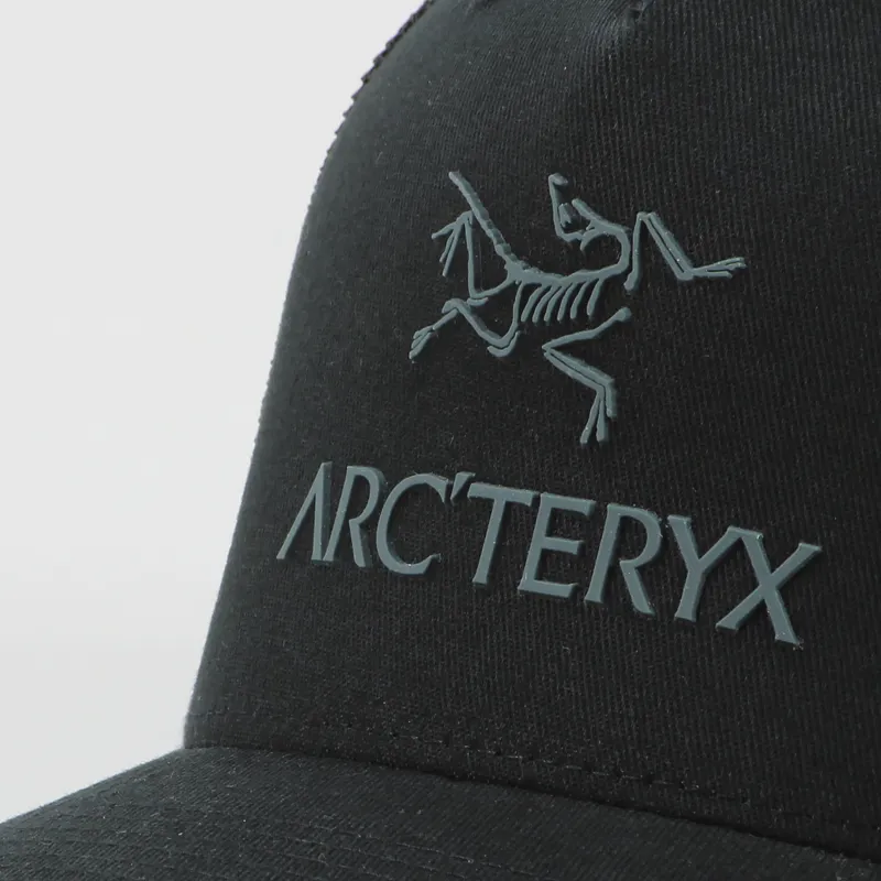 Arcteryx One Size Fits Most Adjustable Logo Trucker Hat Black
