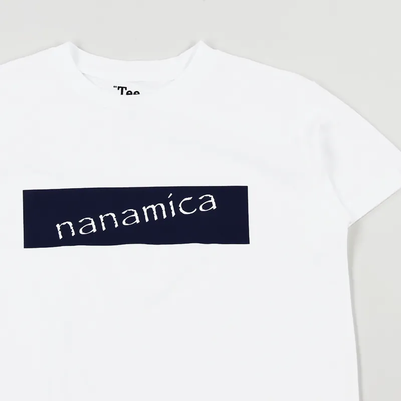 Nanamica Logo T Shirt White-1