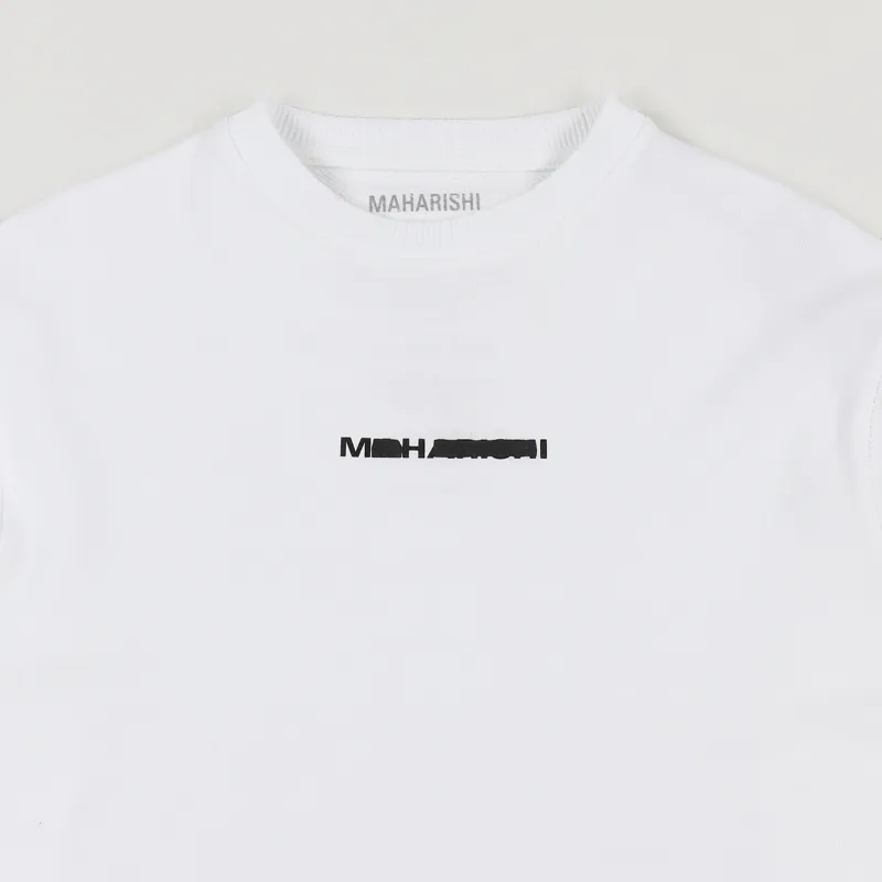 Maharishi Long Redacted Miltype Crew Sweatshirt White-2
