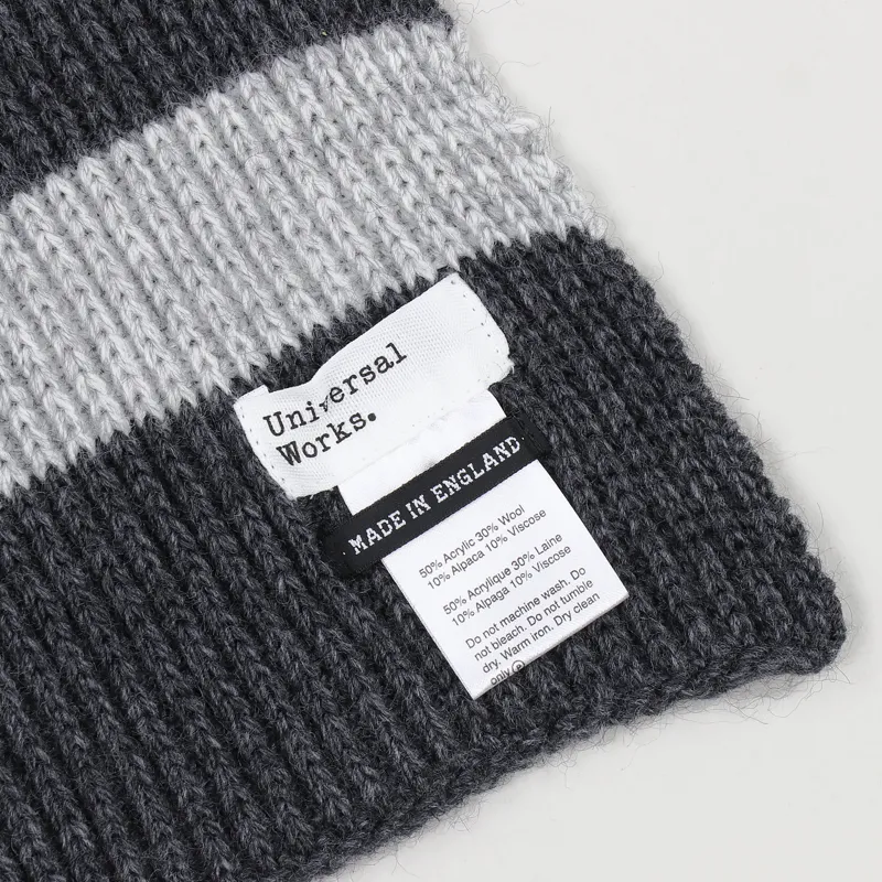 Universal Works Long Scarf Charcoal-1