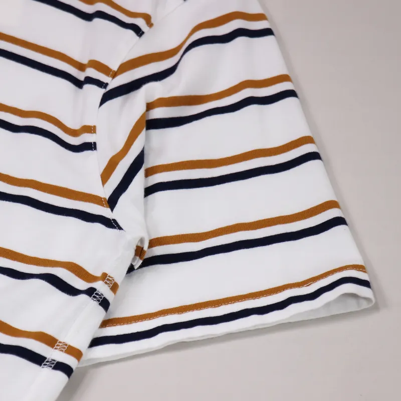 Universal Works Loose T Shirt Narrow Stripe Ecru-2