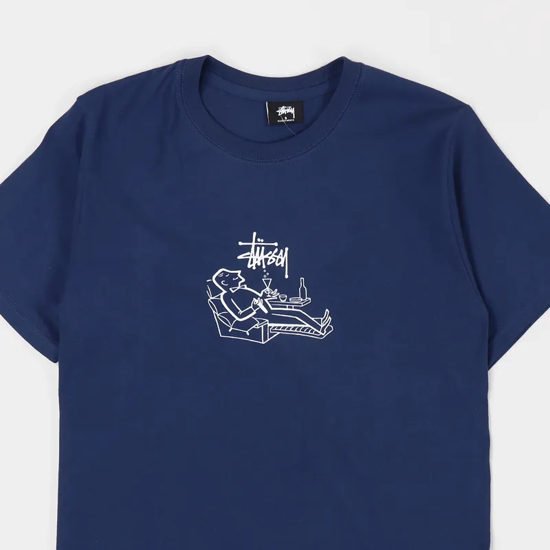 Stussy Loungin T Shirt Navy-1
