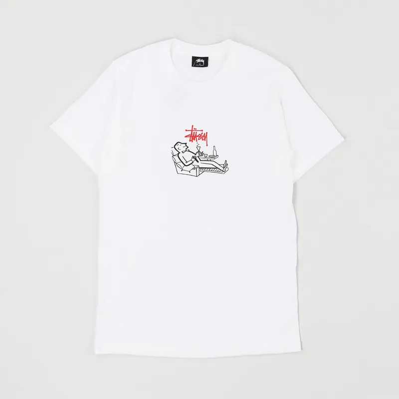 Stussy Loungin T Shirt White