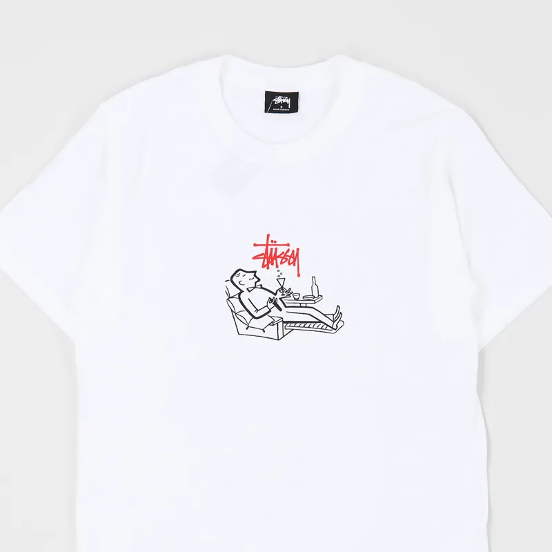 Stussy Loungin T Shirt White-1
