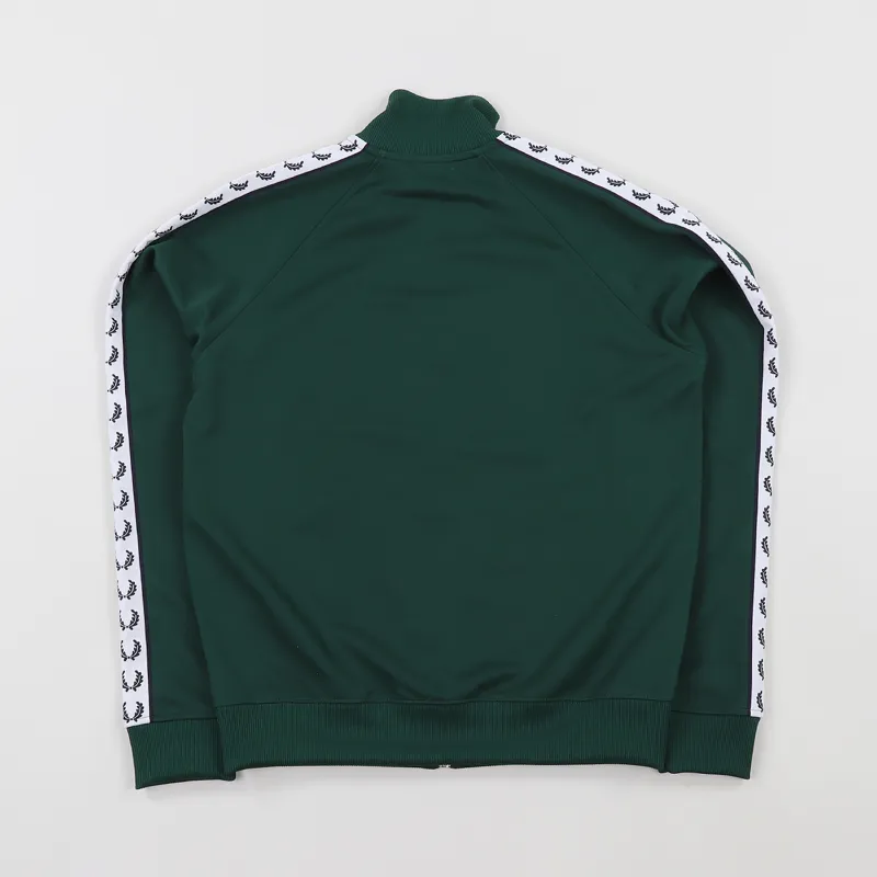 Fred Perry Mens Laurel Wreath Taped Sports Track Jacket Ivy Green