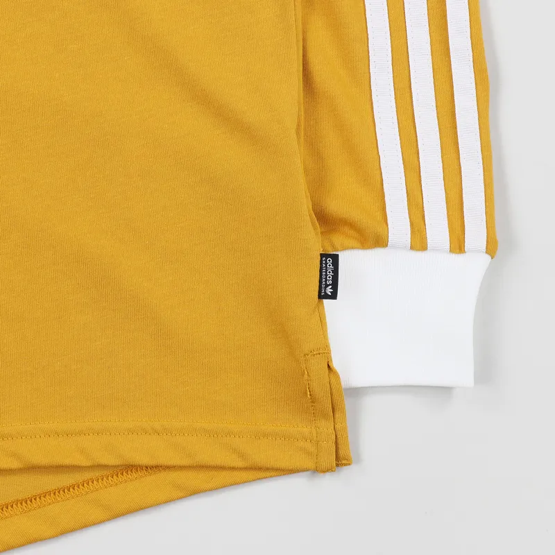 Adidas Skateboarding Long Sleeve California 2.0 T Shirt Yellow White-2