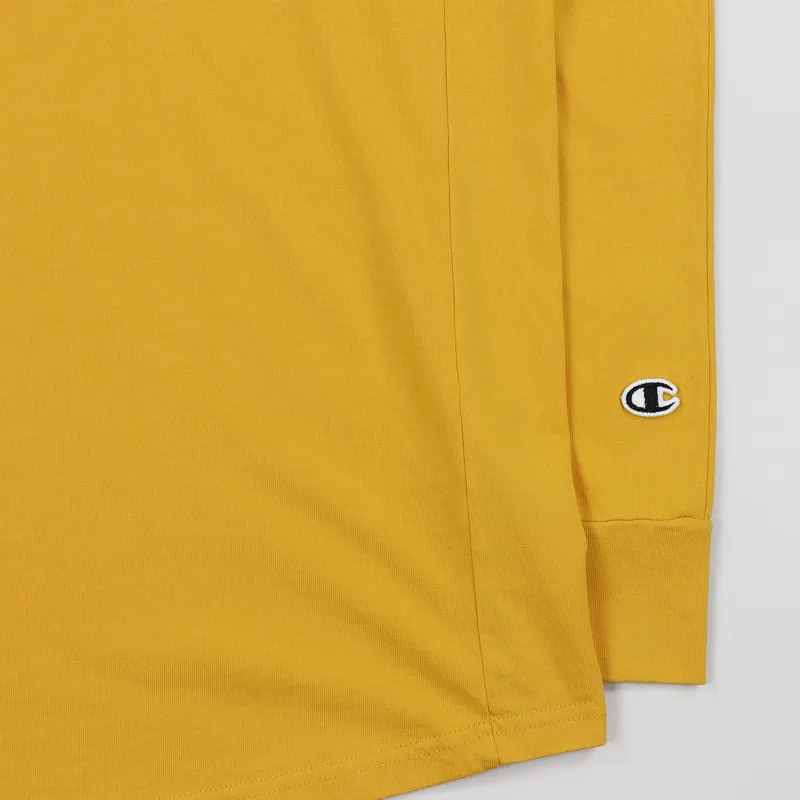 Champion x Wood Wood Henry Long Sleeve T Shirt Yellow-2