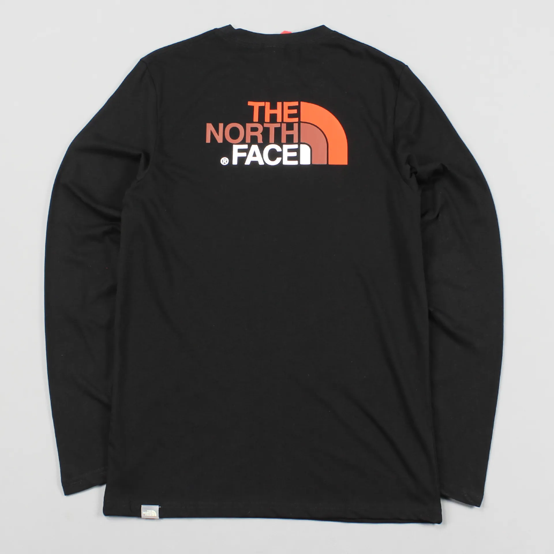The North Face Long Sleeve Easy T Shirt TNF Black Acrylic Orange