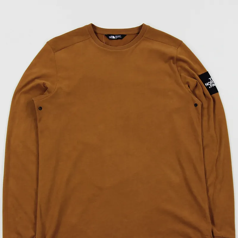 The North Face Black Label Fine 2 Long Sleeve T Shirt Caramel Cafe-1