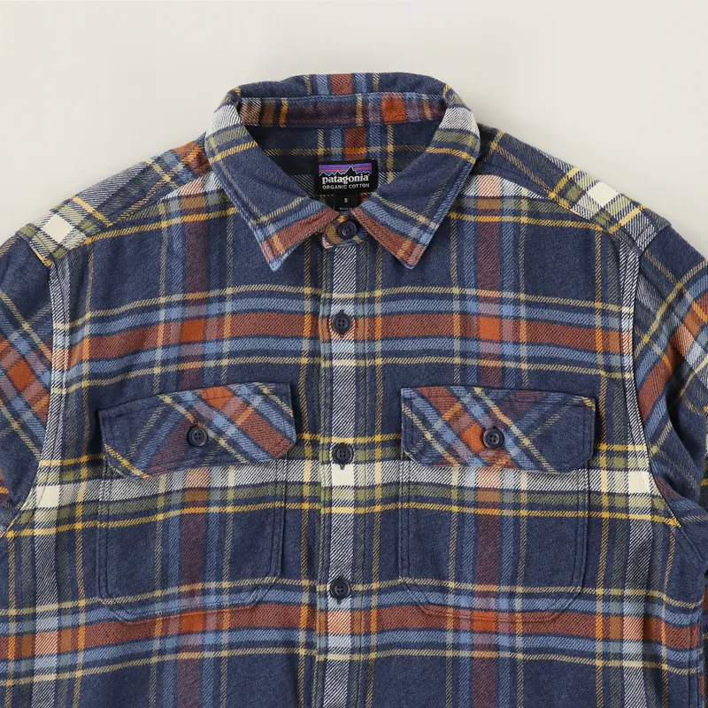 Patagonia Long Sleeve Fjord Flannel Shirt Defender New Navy-1
