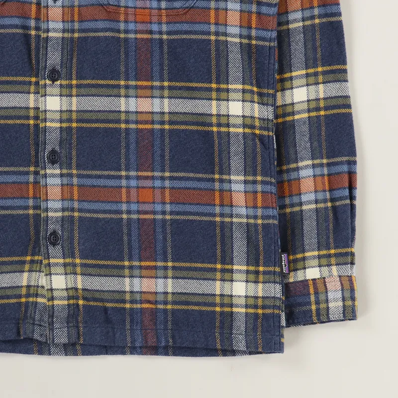 Patagonia Long Sleeve Fjord Flannel Shirt Defender New Navy-2