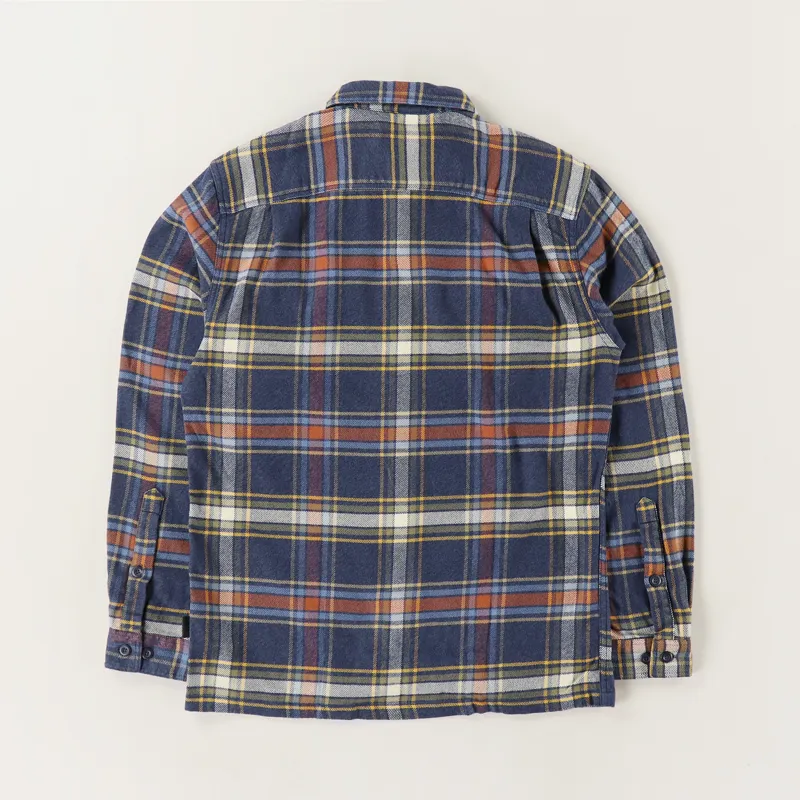 Patagonia Long Sleeve Fjord Flannel Shirt Defender New Navy-3