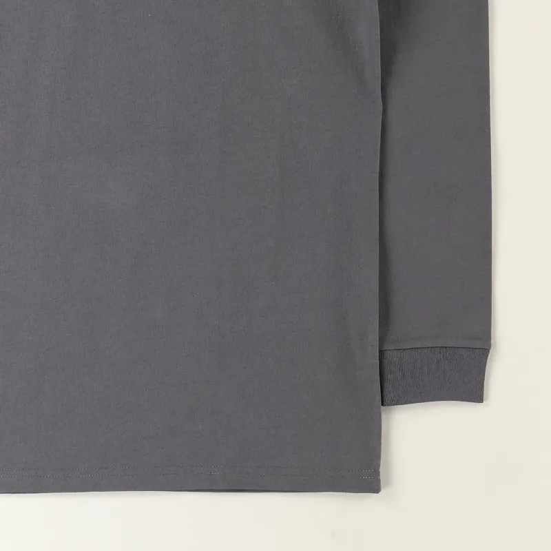Carhartt WIP Long Sleeve Framework T Shirt Air Force Grey White-3