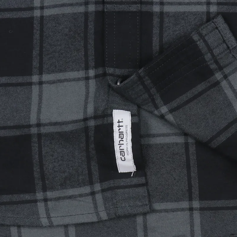 Carhartt WIP Josh Long Sleeve Shirt Checked Blacksmith-3