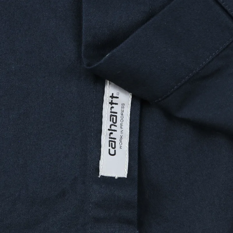 Carhartt WIP Long Sleeve Master Shirt Navy Blue-4