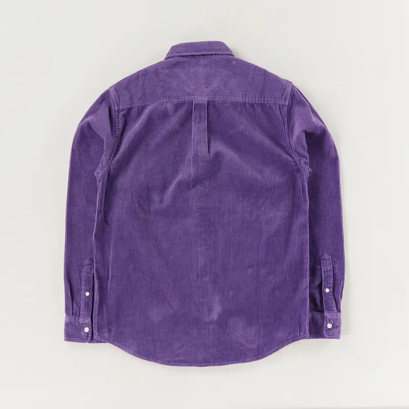 Carhartt WIP Long Sleeve Madison Cord Shirt Dusty Mauve Cinder-3
