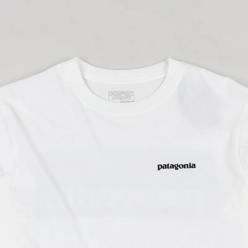 Patagonia Long Sleeve P-6 Logo T-Shirt White-2