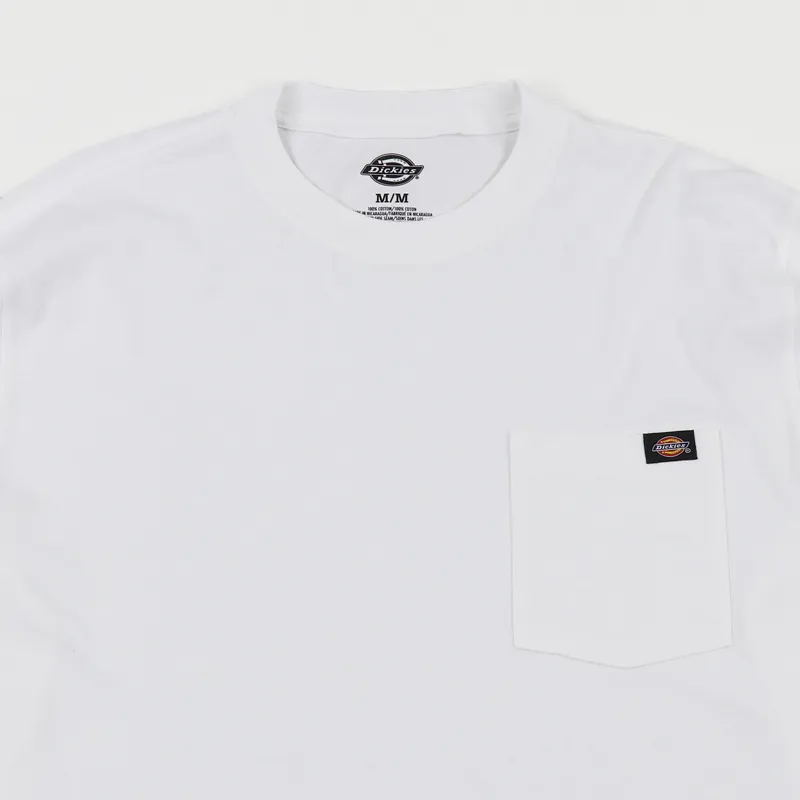 Dickies Long Sleeve Pocket T Shirt White-1
