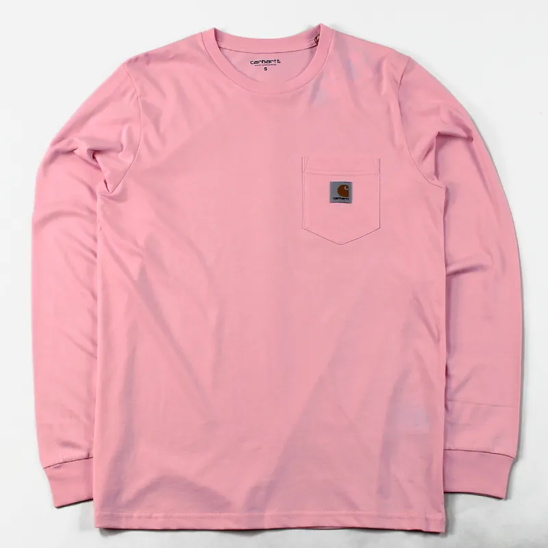 Carhartt WIP Long Sleeve Pocket T Shirt Vegas Pink