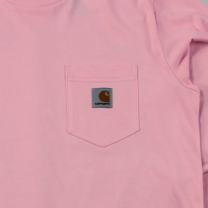 Carhartt WIP Long Sleeve Pocket T Shirt Vegas Pink-1